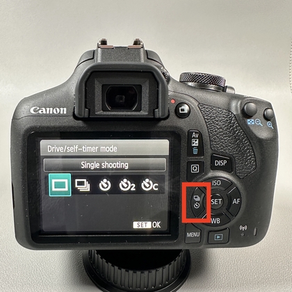 Canon EOS 2000D opnamestandknop