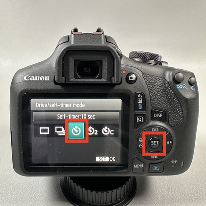 Canon EOS 2000D instelknop