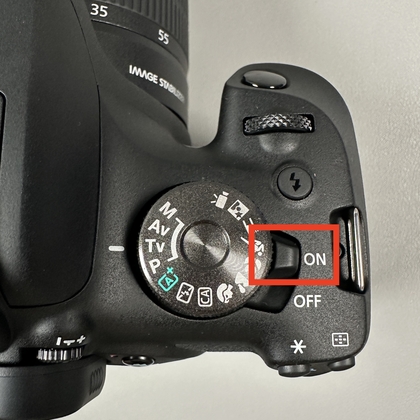 Canon EOS 2000D aan/uit-schakelaar