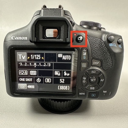 Live View-knop op Canon-camera