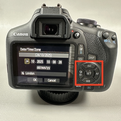 Datum en tijd aanpassen op de camera
