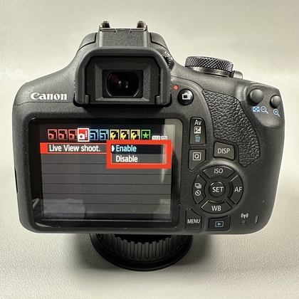 Live View-opnamen inschakelen op uw camera Canon EOS 2000D