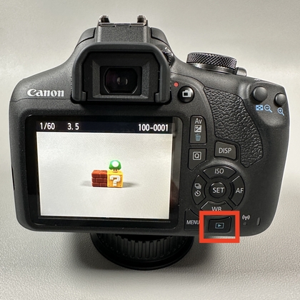 Gemaakte foto bekijken met Canon EOS 2000D