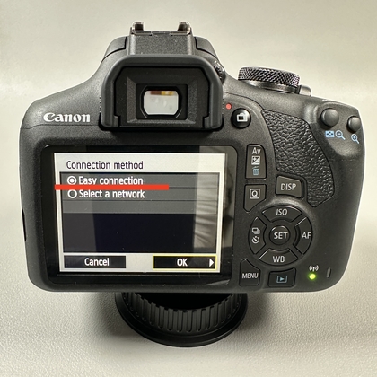 Eenvoudige verbindingsselectie in Canon EOS 2000D