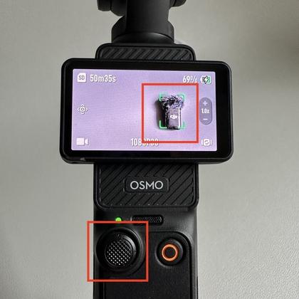 Opname aanpassen met de joystick op DJI-gimbal