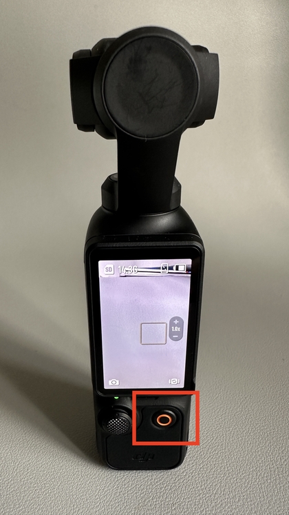 DJI OSMO Pocket 3 Gimbal inschakelen