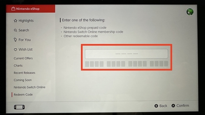 Prompt voor het invoeren van een gamecode