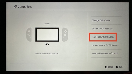 Koppelingsmethoden voor JoyCon