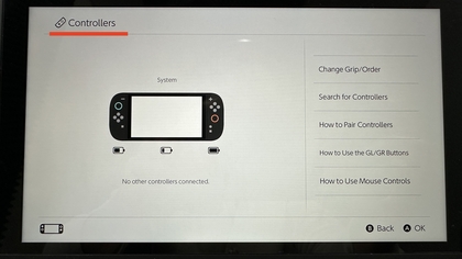 Het menu Controllers openen op Nintendo Switch 2