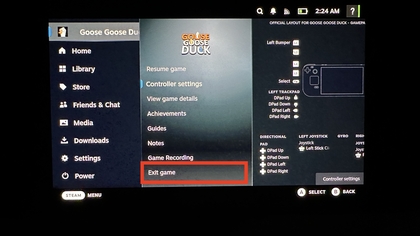 De Steam-knop indrukken op de Valve Steam Deck