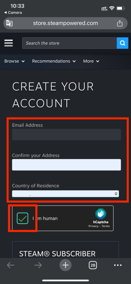 Inlogscherm Steam-account