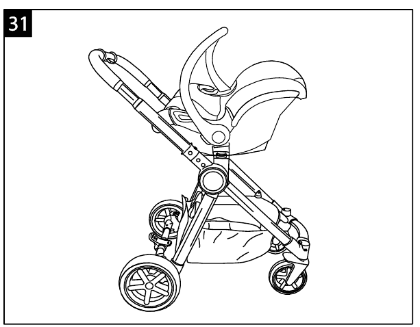 HET AUTSTOELTJE OP HET BUGGYFRAME MONTEREN - Stap 4