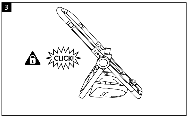 HET UITKLAPPEN VAN HET BUGGYFRAME - Stap 3