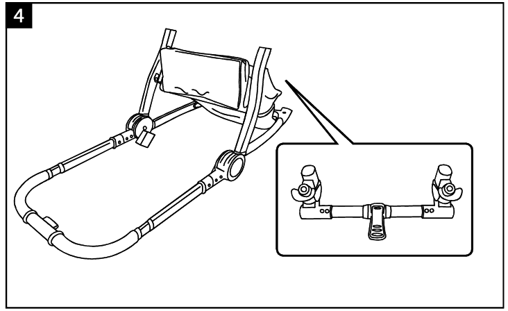 HET UITKLAPPEN VAN HET BUGGYFRAME - Stap 4