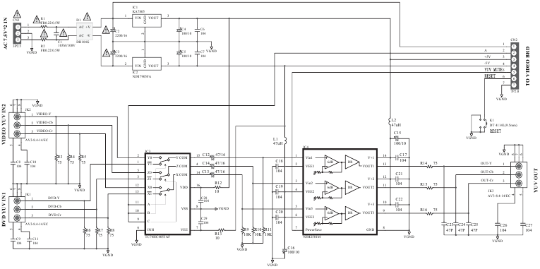 YUV PCB Schematisch