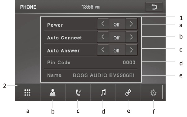 BLUETOOTH-WERKINGSMENU