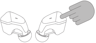 De oortelefoons uitschakelen - Stap 1