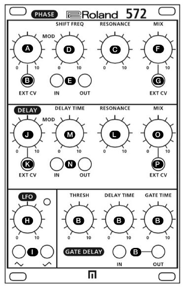 Overzicht - PHASE SHIFTER + DELAY + LFO