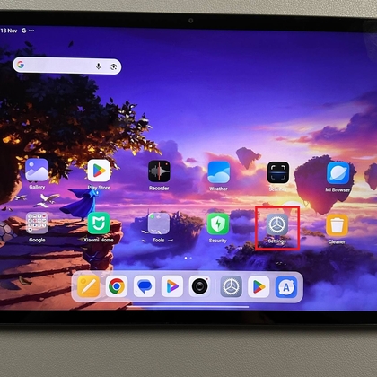 Instellingen-pictogram op Xiaomi Pad 6