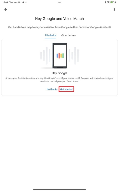Google Assistant inschakelen