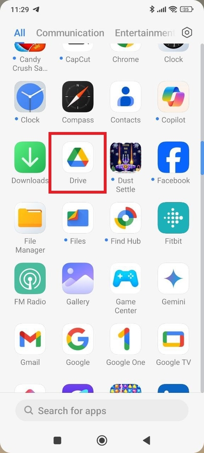 Google Drive-app openen op de Xiaomi Redmi Note 14 Pro