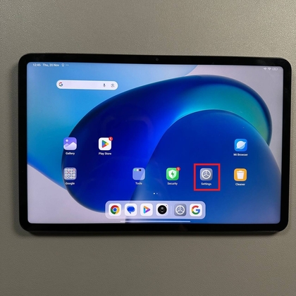 Menu Instellingen op Xiaomi Pad 6