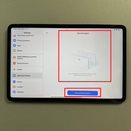 Installatie van tweede ruimte starten
