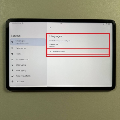 Xiaomi Pad 6 optie voor taal toevoegen