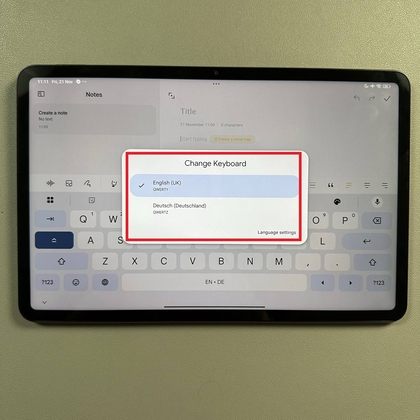 Xiaomi Pad 6 pictogram voor taal wisselen