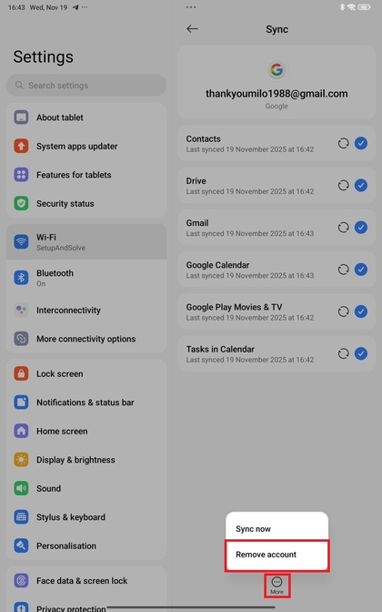 Accounts beheren op Xiaomi Redmi Pad Pro