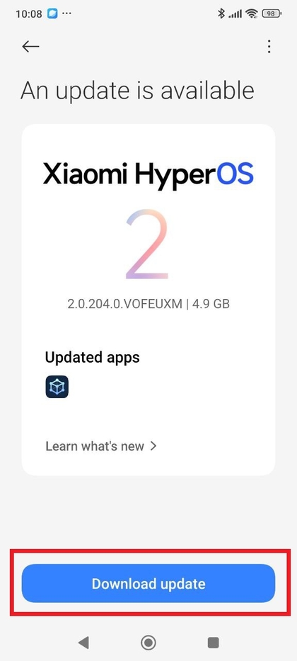Voortgang van het downloaden van software-updates