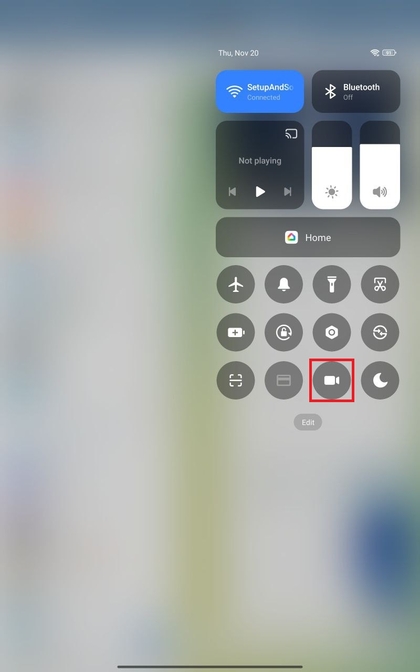 Paneel Snelle instellingen openen op Xiaomi Redmi Pad Pro