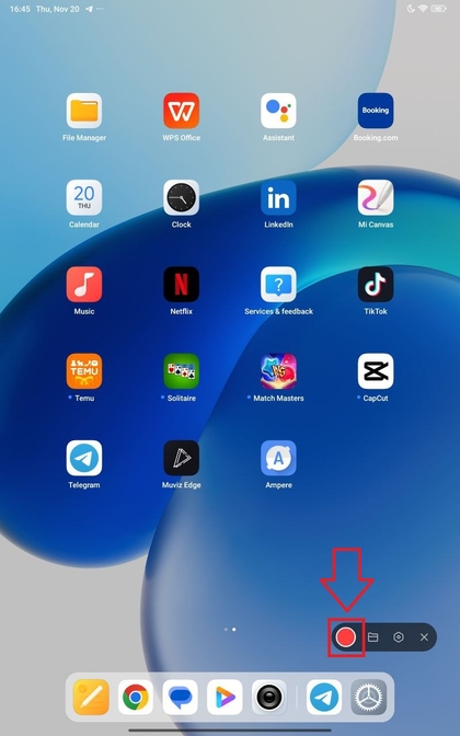 Schermopname starten op Xiaomi Redmi Pad Pro