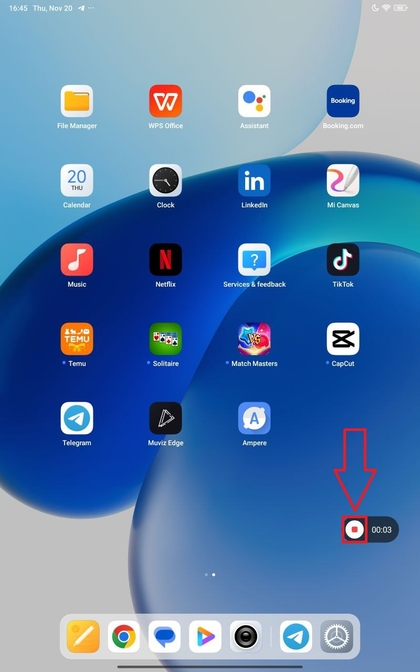 Schermopname stoppen op Xiaomi Redmi Pad Pro