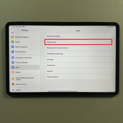 Apps beheren op Xiaomi Pad 6