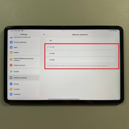 RAM-uitbreidingsopties voor Xiaomi Pad 6