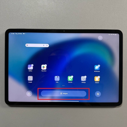 Menu-opties om het startscherm van de Xiaomi Pad 6 te personaliseren