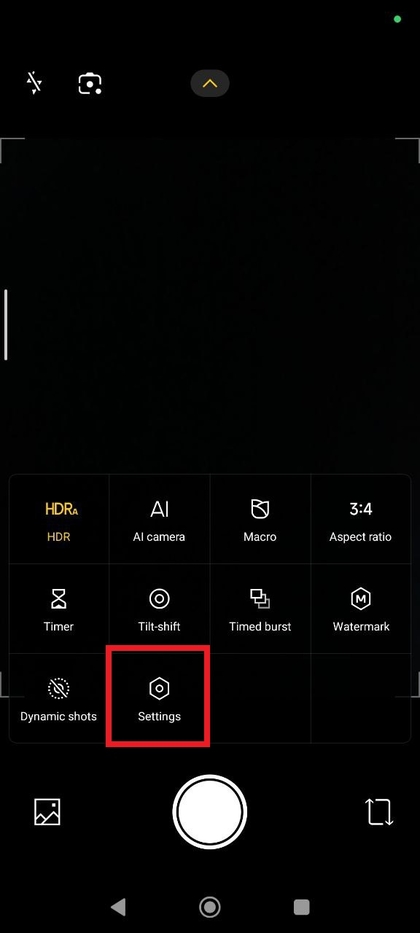 Open camera-instellingen op Xiaomi Redmi Note 14 Pro