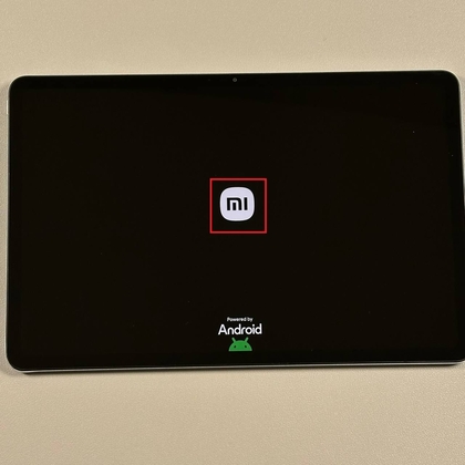 MI-logo verschijnt op het scherm tijdens soft reset