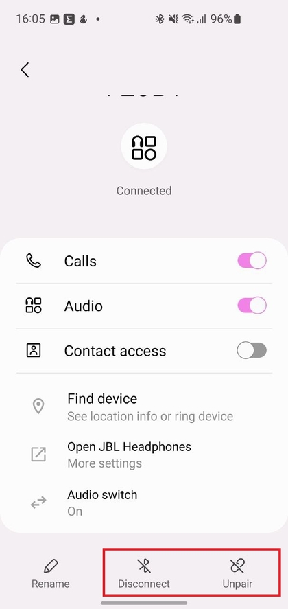 Bluetooth-instellingen op een smartphone