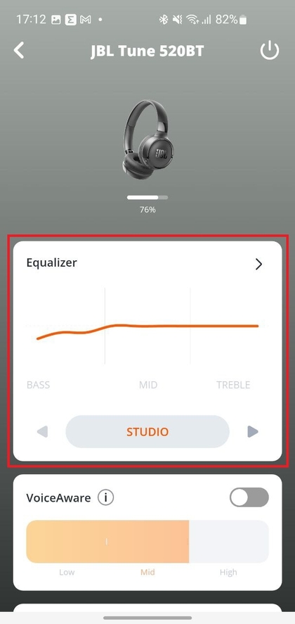 De equalizerinstellingen openen