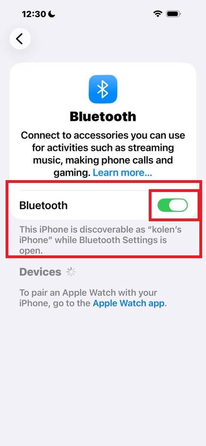 Bluetooth-instellingen op een smartphone