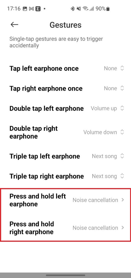 Ruisregelingsinstellingen op Redmi Buds 6 Lite met ruisonderdrukking en transparantiemodus