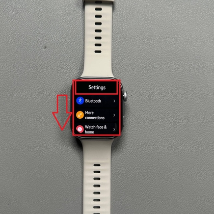 Instellingenmenu op Huawei Watch Fit 4