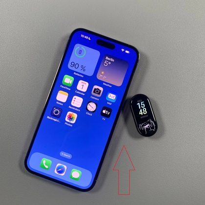 Xiaomi Smart Band 10 en iPhone klaar voor installatie