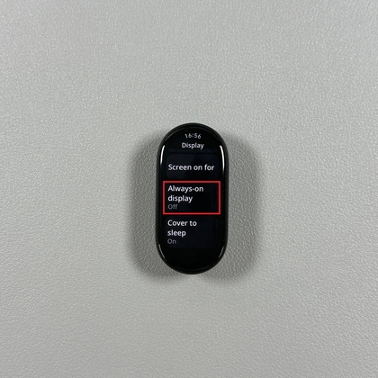 Opties voor always-on display op Xiaomi Smart Band 10