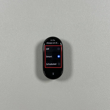 Always-on display plannen op Xiaomi Smart Band 10
