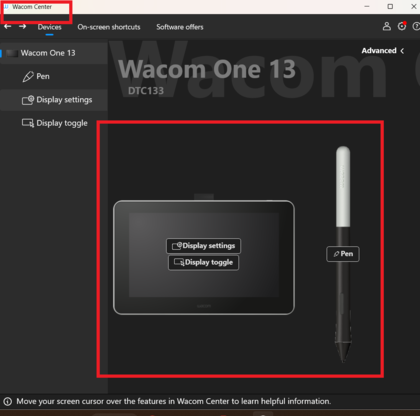 Installatiewizard van Wacom Center