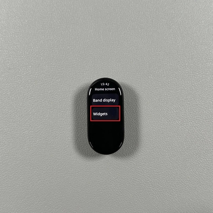 Navigeren naar widgetinstellingen op de Xiaomi Smart Band 10