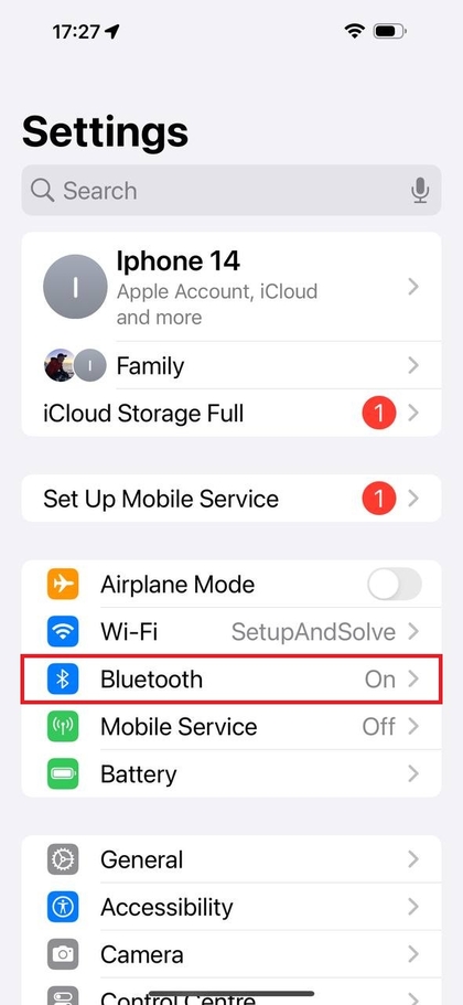iPhone Bluetooth-infopictogram